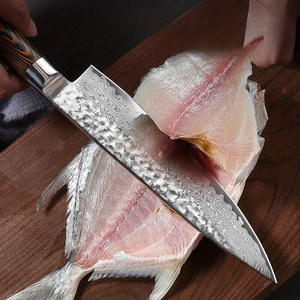 Vente en gros Personnalisé Qualité supérieure OEM ODM Service Couteau de chef professionnel Damas Couteaux de chef de cuisine japonais Lame fixe - Product Image 3