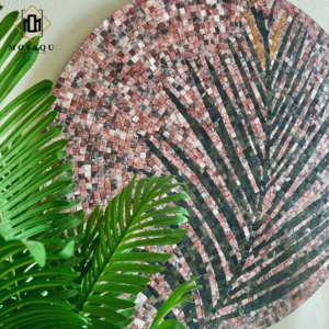 Art mural en pierre inspiré de la nature pour les accents muraux inspirés de la feuille de thé de décoration intérieure abstraite - Product Image 2