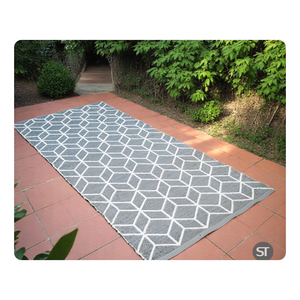 PVC Jacquard Outdoor Rug for Patio Garden or Camping Use Reversible Waterproof <b>Carpet</b> Mat for Indoor Outdoor Decor - Product Image 5