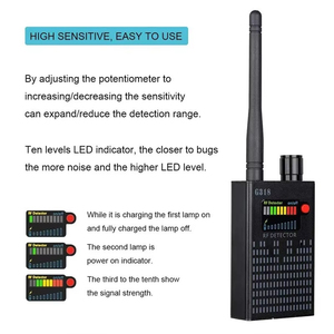 Détecteur de signaux sans fil anti-espionnage et anti-écoute, détecteur de signaux <span class=keywords><strong>WiFi</strong></span>, radar de signaux radio RF, détecteur de <span class=keywords><strong>micro</strong></span>-traceurs GPS G318 - Product Image 2