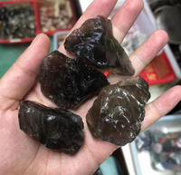 Gravier de cristal naturel de haute qualité, gravier de quartz fumé, brut, brut, quartz fumé brun, pierre de guérison