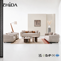 Ensemble de canapés 1+2+3 places en tissu moderne pour salon, mobilier d'intérieur pour la maison et l'hôtel, vente en gros