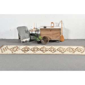 พรมขนกระต่ายเทียม12.5ft ลาเท็กซ์สำหรับวัยรุ่นพรมตุรกีโบราณดีไซน์คลาสสิกสีเบจสีน้ำตาลการเย็บปะติดปะต่อกัน2.8ชิ้น - Product Image 1