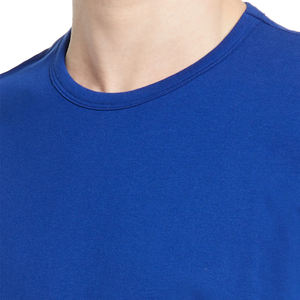 Couleur bleue douce sensation blanc col rond à manches courtes coton t-shirts Pakistan fait Top qualité 100% coton hommes T-Shirt - Product Image 4