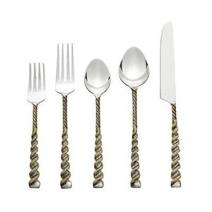 Ensemble de couverts en argent en gros avec manche royal, ensemble de couverts en acier inoxydable pour la décoration de table à manger à la maison et dans les hôtels - Product Image 4