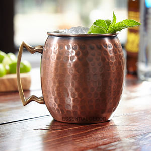 Mug en cuivre Moscow Mule avec poignée Mug de service pour boissons froides pour la décoration de table à vendre - Product Image 3