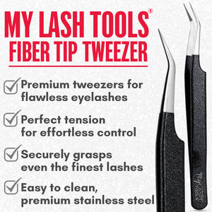 ชุดปากคีบขนตาแบบญี่ปุ่นที่ได้รับความนิยมมากที่สุดอุปกรณ์ต่อขนตาปลายไฟเบอร์อุปกรณ์สำหรับการแยกขนตาปริมาณแบบคลาสสิกได้รับการทดสอบด้วยมือ - Product Image 2