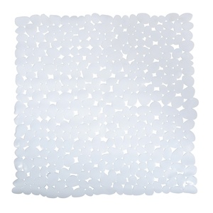 Tappetino Doccia in PVC con Pietre 53X53CM Bianco - Product Image 1