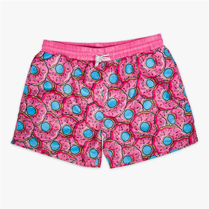 Pantalones cortos de playa con estampado 3D de animales y frutas para hombre, camisa de tablero de secado rápido divertida de ocio de donut rosa, bañadores de verano para fanáticos de tiburones diarios - Product Image 3