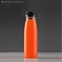 Botella de Plástico PET Desechable de 280 ml (10 oz) Libre de BPA, con Tapa Abatible, 100% Apta para Alimentos, Impresión de Logotipo Personalizado con Serigrafía JSJ