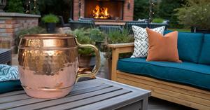 Copper Ring Shaped and Brass Handle Mug Design Moscow Mule Beer Mug <b>Cup</b>, Best for Beer Cocktail Parties And Gifts - Product Image 4