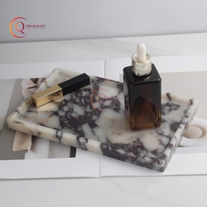 Bandeja de mármol sólido Diseño único Color blanco y negro Forma rectangular Bandeja de mesa para servir alimentos para el hogar y el uso en fiestas - Product Image 6