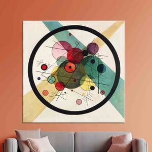 Arte Abstracto Moderno: Cuadro Impreso en Lienzo con Círculos de Kandinsky, Lienzo Enrollado - Product Image 1