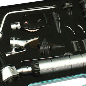 JACKBILLY Emballage personnalisé de haute qualité en acier inoxydable Otoscope ensemble de Diagnostic ORL Kit complet d'examen ORL manuel de puissance - Product Image 4