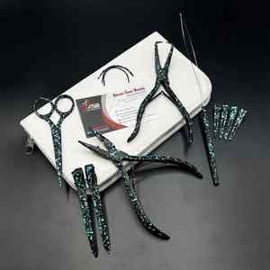 Ensemble d'outils d'extension de cheveux en acier inoxydable personnalisés, y compris pinces à micro-maillons, pinces, boucles de ciseaux pour usage commercial humain - Product Image 5