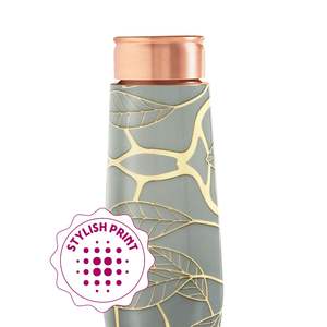 Botella de Cobre Ayurvédica con Estampado de Mandala, Botella de Agua de Cobre Puro de 1 Litro con Diseño de Mandala, Botella de Cobre de Diseño con Arte Meena - Product Image 5