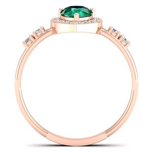 Anillo Solitario de Moissanita con Certificado GRA, Joyería de Regalo con Gema Esmeralda de Corte Pera de 0.75 Ct, Plata de Ley 925, Precio al por Mayor REYES - Product Image 4