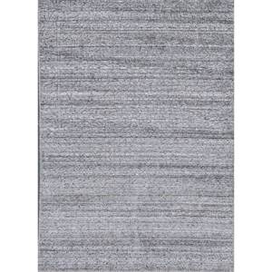 Alfombra de Lana y Viscosa Tejida a Mano con Rayas Grises y Negras para Uso Doméstico-Hwv-13013 - Product Image 1