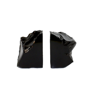 Sujetalibros de obsidiana negra de alta calidad, material de piedra preciosa, piedra natural, mineral en bruto, cristal para decoración, mayorista. - Product Image 1