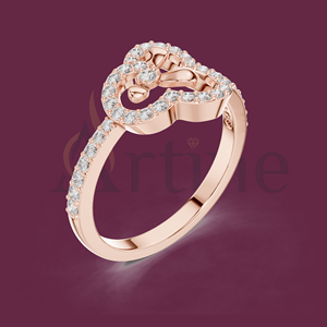 <b>Adjustable</b> 10K Sterling <b>Silver</b> Open <b>Ring</b> for Women With Diamond Elegant and Stylish Jewelry - Product Image 1