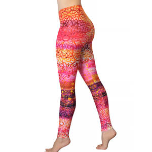 Pantalones de Yoga de cintura alta con bolsillos personalizados Control de barriga entrenamiento correr gimnasio Fitness Leggings para mujeres hechas de cuero Spandex - Product Image 4