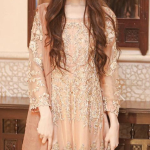 KURTA เย็บปักถักร้อยหนักกับชุดกางเกงประดับประดาด้วยลูกปัดแก้วคริสตัลที่สวยงาม DABKA ทำงานสำหรับงานปาร์ตี้-สวมใส่/แต่งงาน @ 2022 - Product Image 1