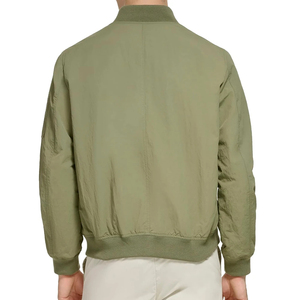 แจ็กเก็ตบอมเบอร์ผ้าซาตินสำหรับผู้ชายแจ็คเก็ตผ้าซาตินสไตล์เลตเตอร์แมนงานตามสั่งสำหรับฤดูหนาว - Product Image 5