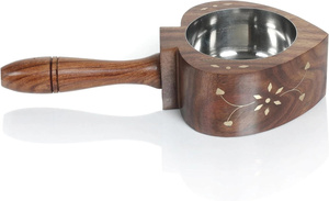 Quemador de Incienso Bakhoor Artesanal de Madera y Metal con Mango Extraíble, Porta Incienso Árabe Premium para Decoración del Hogar en Oriente Medio durante el Ramadán - Product Image 4