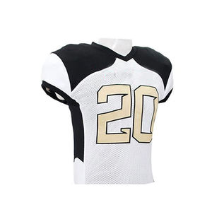 Nouveau style Maillot de football américain Ensembles uniformes pour adultes Manches courtes Évacuation de l'humidité 100% polyester Vêtements de sport en gros - Product Image 5