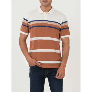 Polo AIVAR Confort Coupe Classique Motif Rayé Uni Tissu Tricoté de Haute Qualité Grandes Tailles - XL à 6XL Idéal Golf et Été - Product Image 1