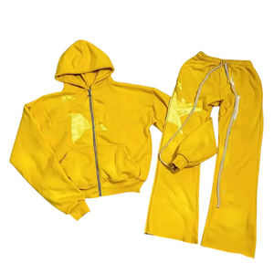 Conjuntos Deportivos de Dos Piezas para Hombre, Personalizados con Bordado Desgastado, Cómodos, Transpirables y Ajustados, MOQ Bajo - Product Image 3