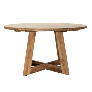 Ensemble de table à manger en teck moderne avec sièges et dossier en rotin, finition écologique naturelle pour une utilisation intérieure et extérieure - Product Image 5