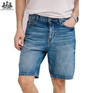 Pantalones Cortos de Mezclilla para Hombre, Cintura Media, Cierre de Botones, 100% Algodón, Casuales, de Alta Calidad, Secado Rápido, Transpirables, Nueva Llegada 2025, Gran Venta - Product Image 1