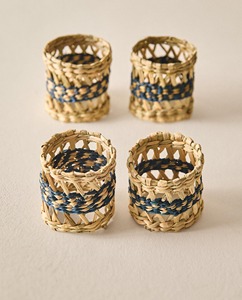 Anneaux de serviette tissés à la main en herbe de mer naturelle, porte-serviettes, décoration de table à manger, accessoires rustiques écologiques en provenance du Vietnam - Product Image 6