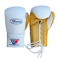 Guantes de Boxeo para Adultos, de Cuero Vacuno, con Cordones, Correa de Muñeca Ajustable, Elásticos, Transpirables, de Secado Rápido, Personalizables, Antideslizantes