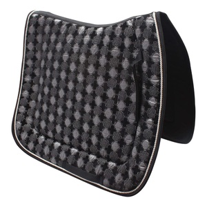 Tapis de selle de cheval anglais noir de qualité supérieure de concepteur doux et confortable polyester/coton tissu de forage polycoton équitation - Product Image 6