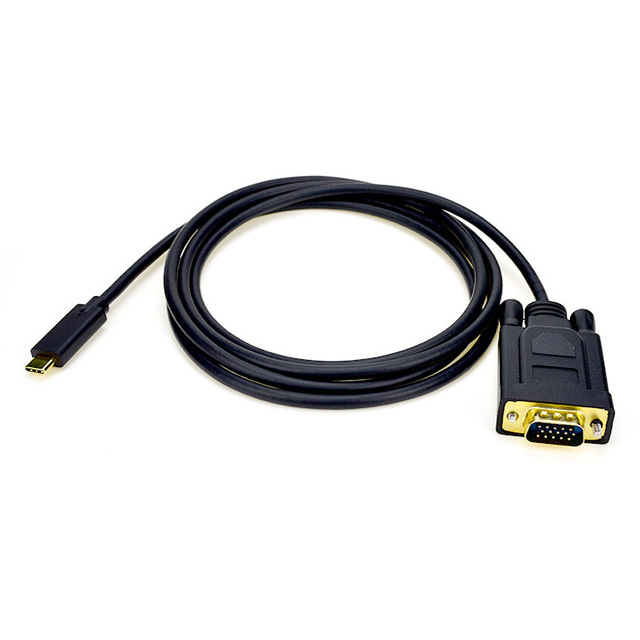 USB-C to VGA, Thunderbolt 3 Type C to VGA Male Converter Adapter Cable