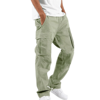 Pantalon de survêtement cargo pour homme, coupe classique, taille mi-haute, grandes poches, imprimé, en toile et coton/nylon, design personnalisé 2024