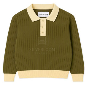 Vente en gros de pulls personnalisés pour hommes, pull en tricot de coton à manches longues avec col rabattu, plusieurs couleurs disponibles - Product Image 5