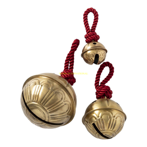 Campanas colgantes de Metal decorativas hechas a mano con cuerda de yute, campanas pintadas rústicas para decoración de árbol de Navidad, decoración de jardín y hogar - Product Image 2