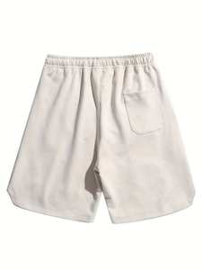 กางเกงขาสั้นผ้าฝ้ายผ้าฟลีซเทอร์รี่ระบายอากาศได้ดีไซส์ใหญ่พิเศษแบบลำลองปักลายตัวอักษรมีกระเป๋า - Product Image 3