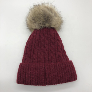 Custom Logo Winter Knit <b>Beanie</b> Warm Ribbed Embroidered Cuffed Hats Pom Pom <b>Slouchy</b> Fisherman Skull Cap Outdoor Sports Unisex - Product Image 5