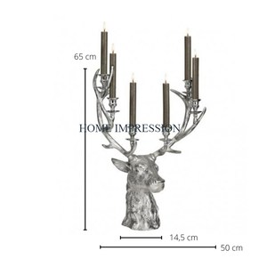 Portavelas antiguo de diseñador de hojas, de calidad superior forma personalizada, decoración de mesa de gran tamaño, candelabro en La India - Product Image 2