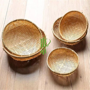 Paniers artisanaux en bambou de différentes tailles pour le rangement et l'organisation - Product Image 4