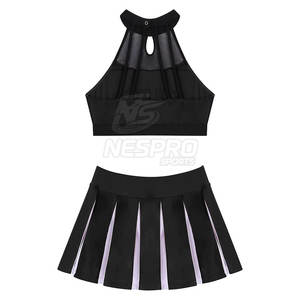Dernière conception fabriquée en usine Conception personnalisée Ensembles d'uniformes de cheerleading pour femmes adultes 100% Polyester Vente à chaud - Product Image 4