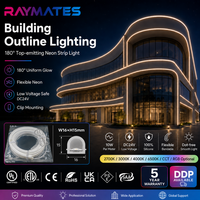 Tira de Luz LED de Neón de Alta Calidad con Curvatura Superior de 180 Grados, 1615 mm, IP67 Impermeable, para Exteriores y Edificios