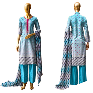 ชุดคอตตอน/สนามหญ้าผ้าฝ้ายพิมพ์ลายสำหรับผู้หญิงดีไซน์แบบปากีสถานจาก shalwar kameez - Product Image 1