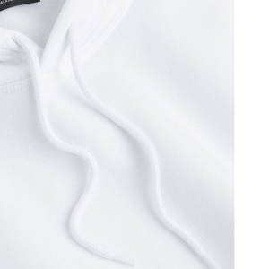 Sweat-shirts à capuche de haute qualité de couleur blanche pour hommes, logo personnalisé, vente en gros, coupe ajustée, sweat-shirts pour hommes - Product Image 6