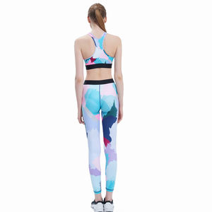 ชุดโยคะที่กำหนดเอง100% โพลีเอสเตอร์สแปนเด็กซ์ทำกีฬา/โยคะสวมใส่เองทำโยคะชุด - Product Image 5