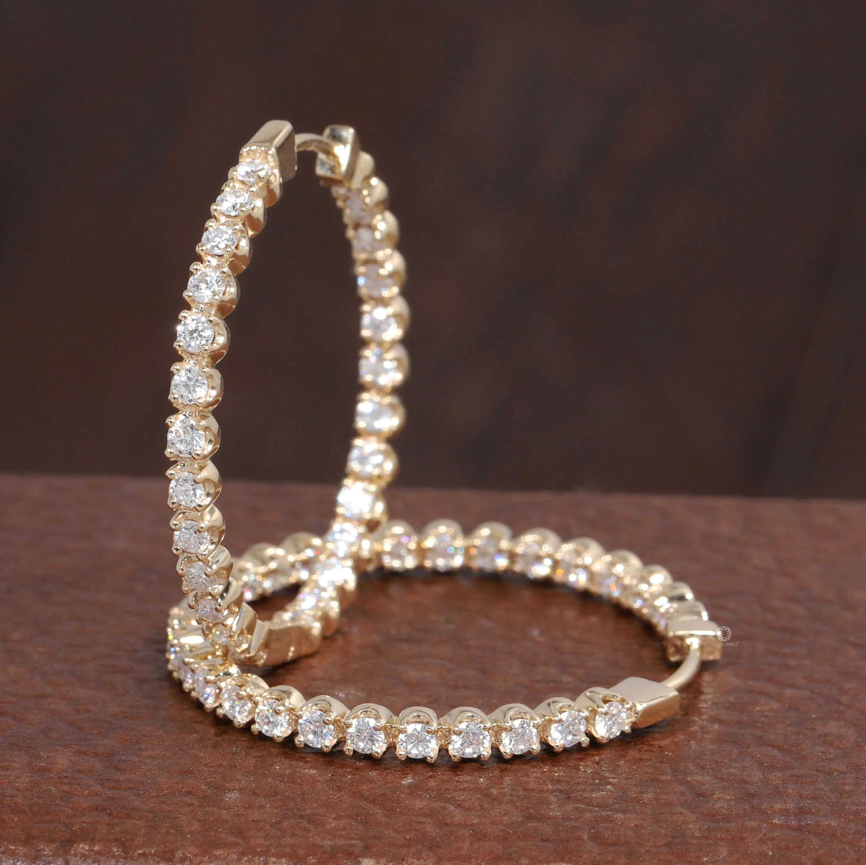Orecchini di lusso Design classico laboratorio all'ingrosso creato diamante HPHT CVD Lab diamante cresciuto 10K 14K 18K orecchini in oro reale